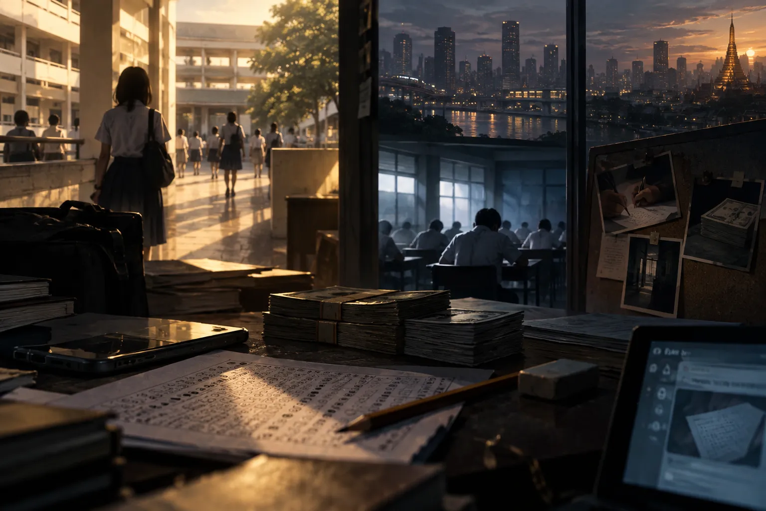 Bad Genius — Mood illustration, not a still from the film