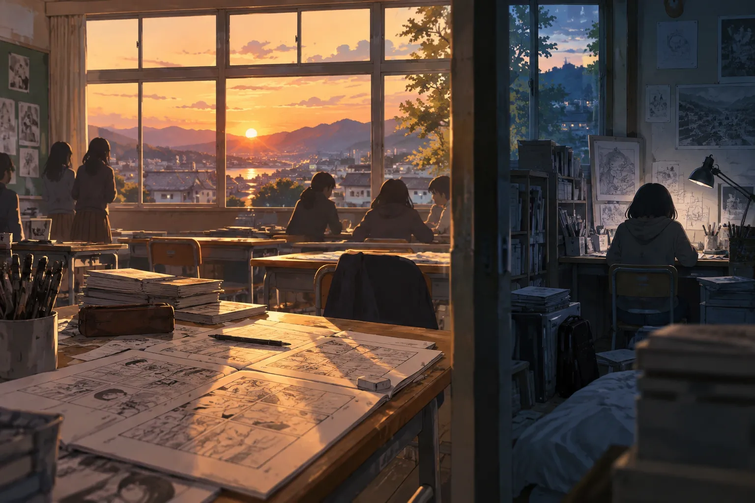ルックバック — Ilustrasi suasana, bukan adegan dari film