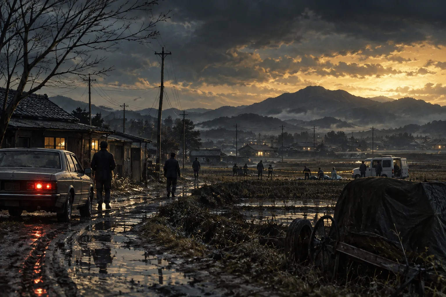 Memories of Murder — Mood illustration, not a still from the film
