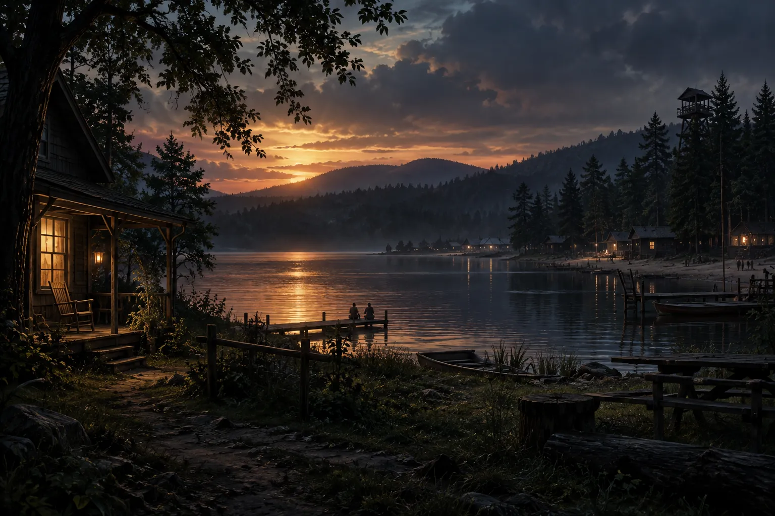 Crystal Lake — Mood illustration, not a still from the series
