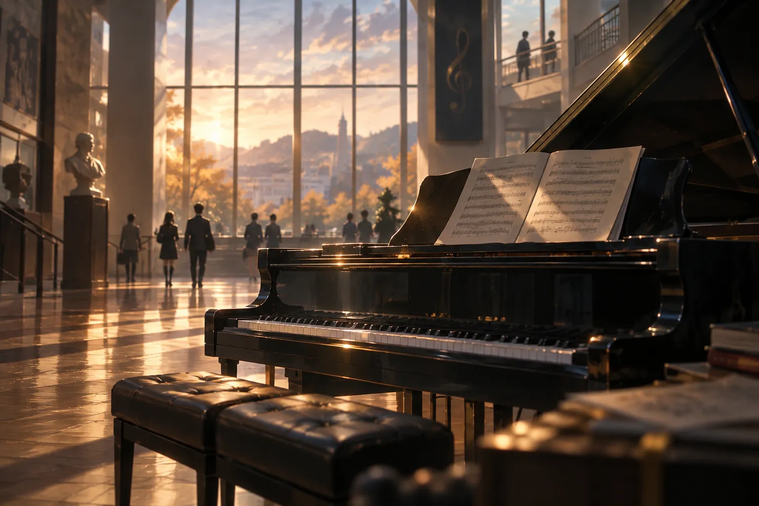 สี่มือ สองท่วงทำนอง — ภาพประกอบบรรยากาศ ไม่ใช่ภาพจากซีรีส์