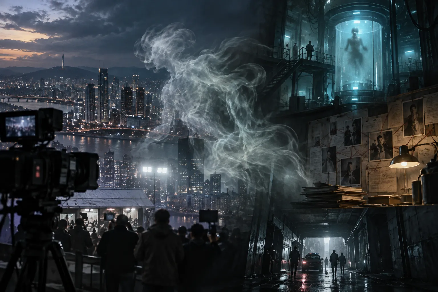 Human Vapor — Mood illustration, not a still from the series